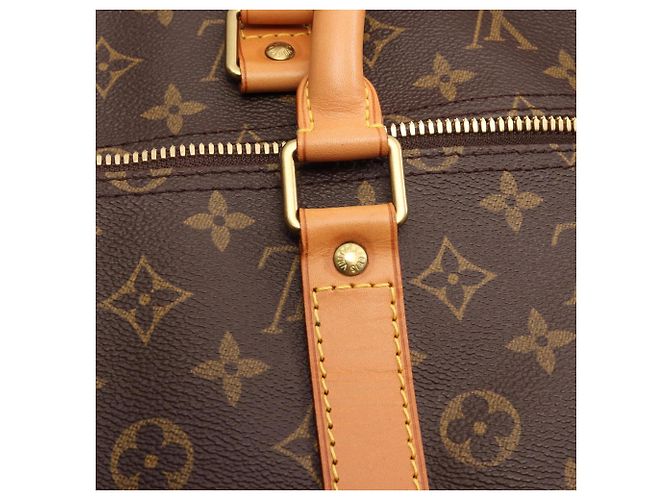 Borsa Boston Louis Vuitton Keepall 55 Monogram Marrone - vista 11