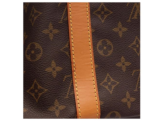 Borsa Boston Louis Vuitton Keepall 55 Monogram Marrone - vista 12