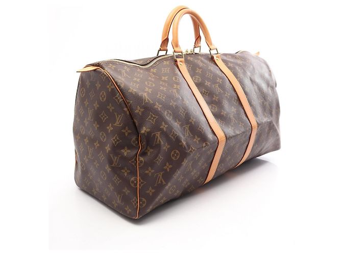 Borsa Boston Louis Vuitton Keepall 55 Monogram Marrone - vista 2