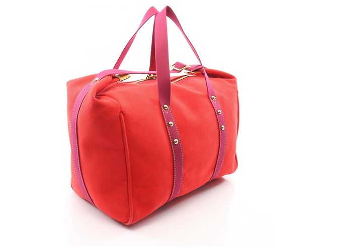 Louis Vuitton Sac Weekend Boston Bag Rosso - vista 2
