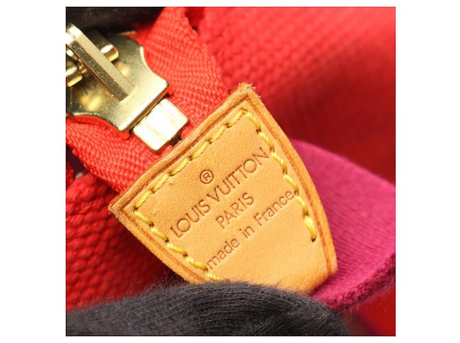 Louis Vuitton Sac Weekend Boston Bag Rosso - vista 4
