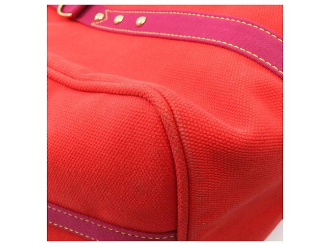 Louis Vuitton Sac Weekend Boston Bag Rosso - vista 6