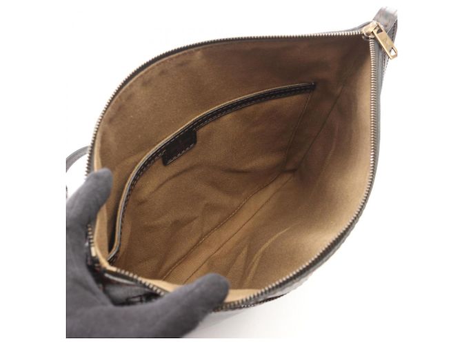 Louis Vuitton Sac Plat Utah Cafe Shoulder Bag Marrone - vista 3