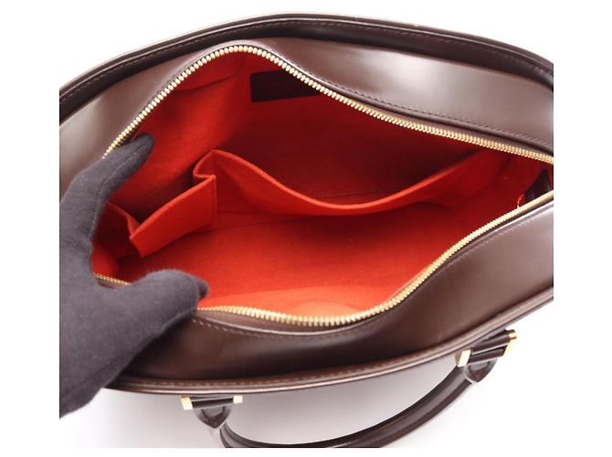 Borsa Louis Vuitton Salia Horizontal Damier Ebene Marrone - vista 3