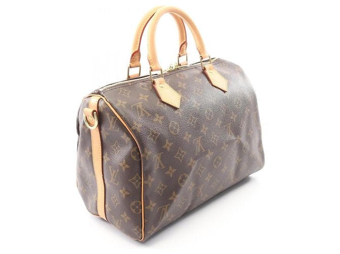 Borsa Louis Vuitton Speedy Bandoulière 30 Marrone - vista 2