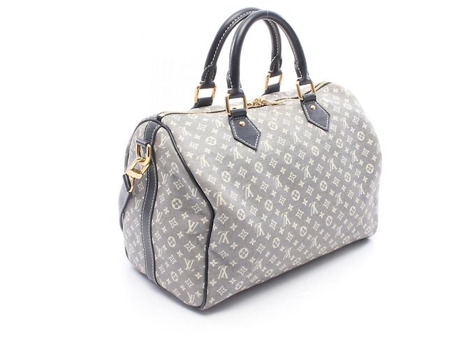 Borsa Louis Vuitton Speedy Bandoulière 30 Nero Blu Blu navy - vista 2