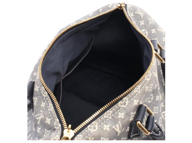 Borsa Louis Vuitton Speedy Bandoulière 30 Nero Blu Blu navy - vista 3