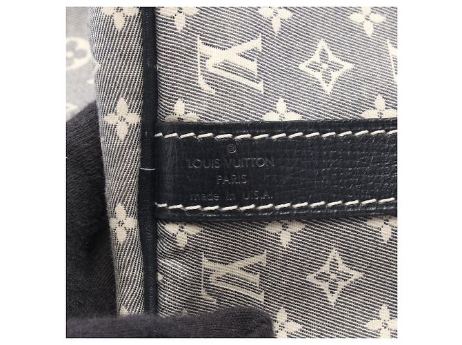 Borsa Louis Vuitton Speedy Bandoulière 30 Nero Blu Blu navy - vista 4