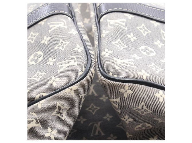 Borsa Louis Vuitton Speedy Bandoulière 30 Nero Blu Blu navy - vista 7