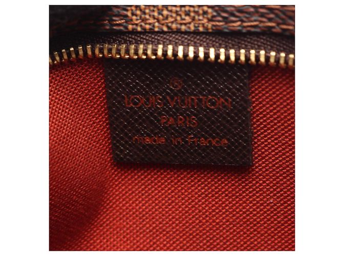 Louis Vuitton Trouse Makeup Damier Ebene Handbag Marrone - vista 4