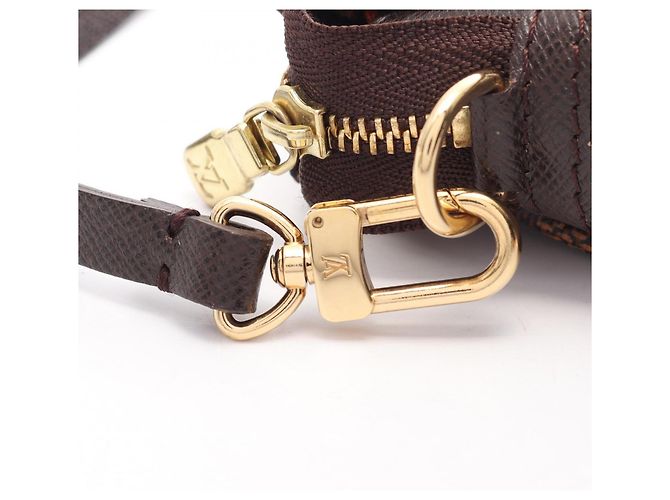 Louis Vuitton Trouse Makeup Damier Ebene Handbag Marrone - vista 8