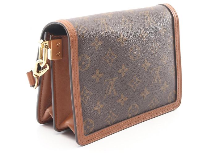 Borsa a tracolla Louis Vuitton Dauphine Mini Monogram Reverse Marrone Beige - vista 2