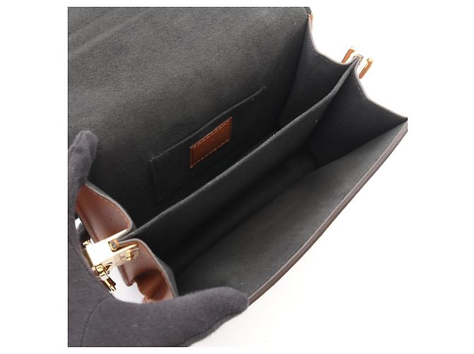 Borsa a tracolla Louis Vuitton Dauphine Mini Monogram Reverse Marrone Beige - vista 3