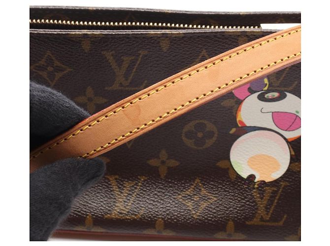 Borsa a tracolla Louis Vuitton Trotteur Marrone Multicolore - vista 8