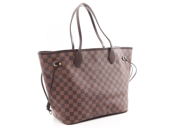 Borsa Tote Louis Vuitton Neverfull MM Damier Ebene Marrone - vista 2