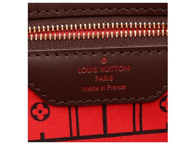 Borsa Tote Louis Vuitton Neverfull MM Damier Ebene Marrone - vista 4