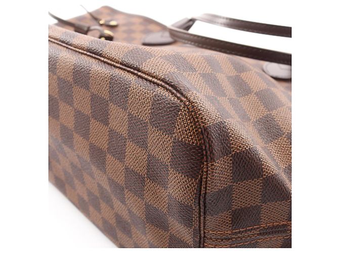 Borsa Tote Louis Vuitton Neverfull MM Damier Ebene Marrone - vista 6