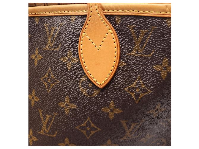 Borsa Tote Louis Vuitton Neverfull MM Marrone - vista 13