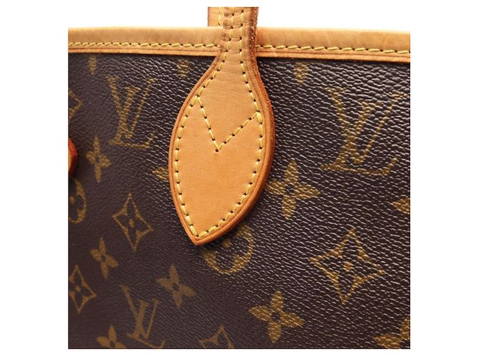 Borsa Tote Louis Vuitton Neverfull MM Marrone - vista 14