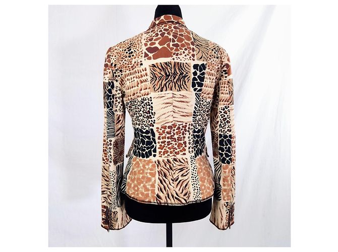 Moschino Cheap and Chic animalier Jacke 2000er Braun - Ansicht 2