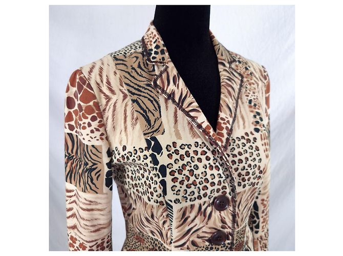 Moschino Cheap and Chic animalier Jacke 2000er Braun - Ansicht 4