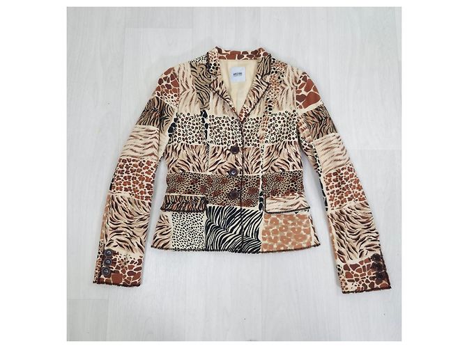Moschino Cheap and Chic animalier Jacke 2000er Braun - Ansicht 6