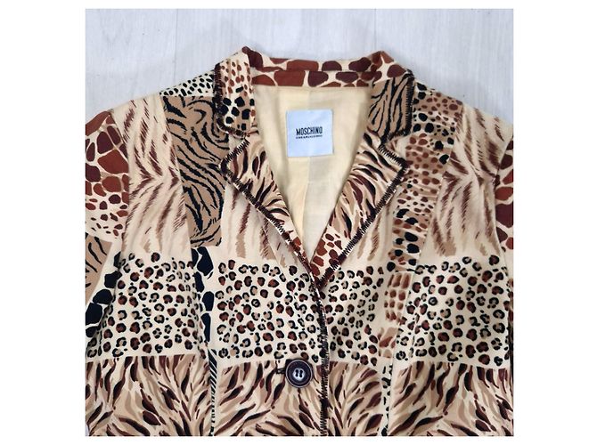 Moschino Cheap and Chic animalier Jacke 2000er Braun - Ansicht 7