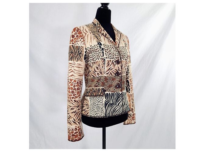 Moschino Cheap and Chic animalier Jacke 2000er Braun - Ansicht 8
