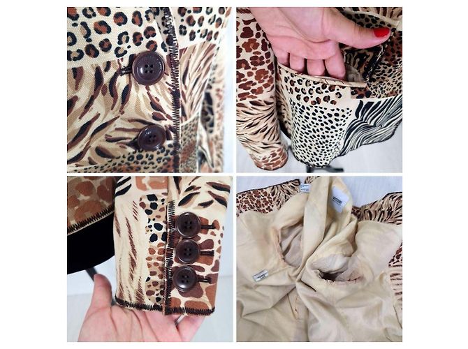 Moschino Cheap and Chic animalier Jacke 2000er Braun - Ansicht 9