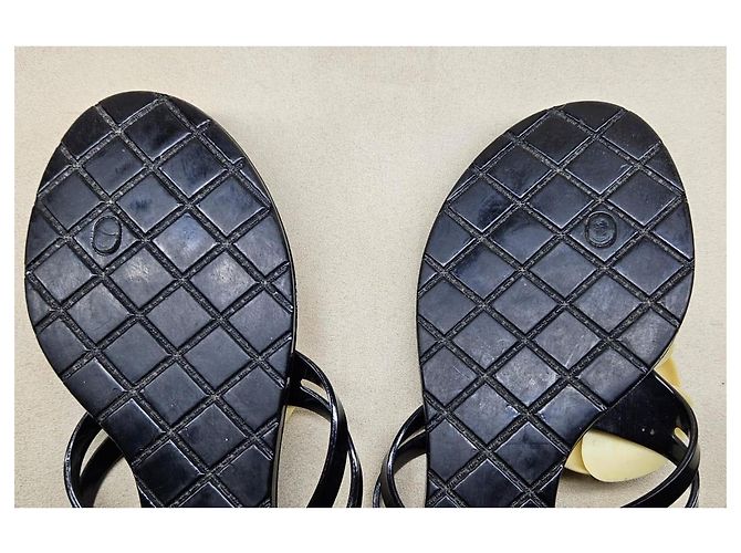Sandali in gel Chanel Camellia Nero - vista 11