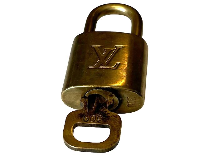 Louis Vuitton Padlock and Key Logo Metal medium D'oro - vista 3