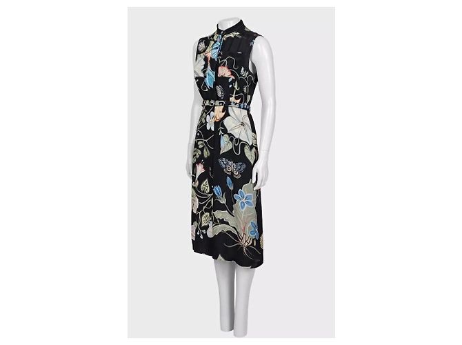 Gucci Schwarzes Bedrucktes Midi-Kleid - Elegant IT 40 S gebraucht - Ansicht 2