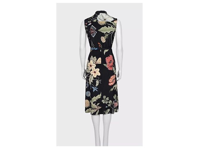 Gucci Schwarzes Bedrucktes Midi-Kleid - Elegant IT 40 S gebraucht - Ansicht 3