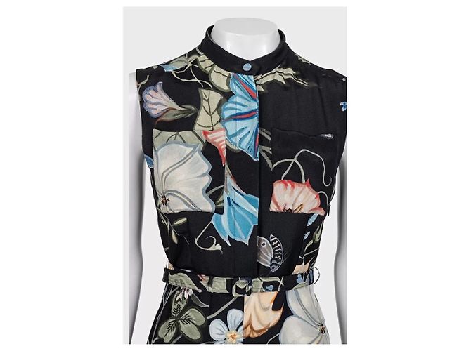 Gucci Schwarzes Bedrucktes Midi-Kleid - Elegant IT 40 S gebraucht - Ansicht 4