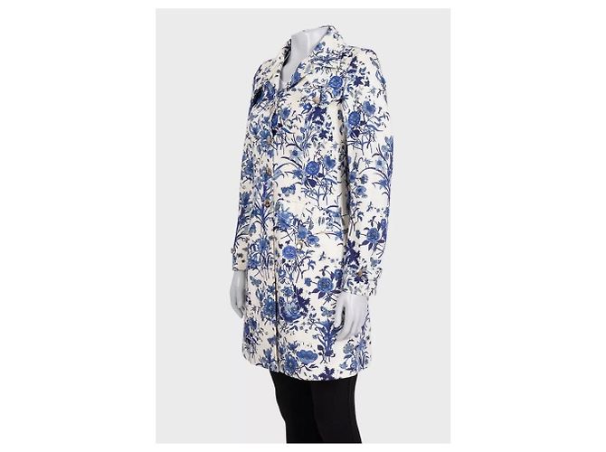 Cappotto in cotone con stampa floreale bianca Gucci Resort 2007 IT 38 usato - vista 2