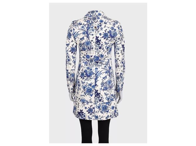 Cappotto in cotone con stampa floreale bianca Gucci Resort 2007 IT 38 usato - vista 3
