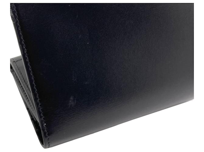 Céline Celine Small Flap Wallet Triomphe Tri-fold Leather Schwarz - vista 13