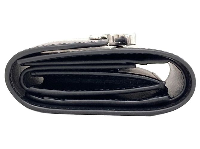 Céline Celine Small Flap Wallet Triomphe Tri-fold Leather Schwarz - vista 3