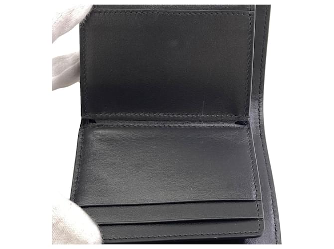 Céline Celine Small Flap Wallet Triomphe Tri-fold Leather Schwarz - vista 9