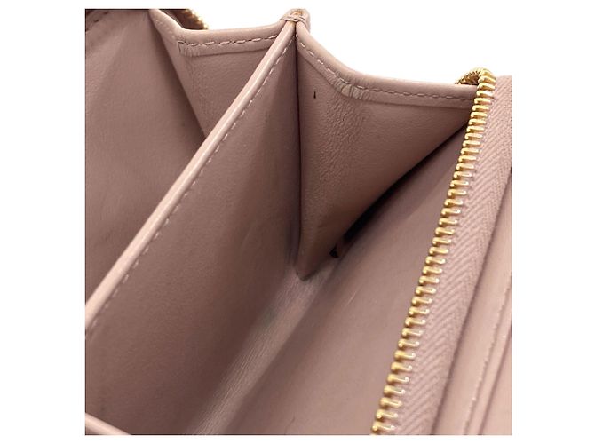 Miu Miu Logo Bi-fold Ledergeldbörse Pink - Ansicht 10