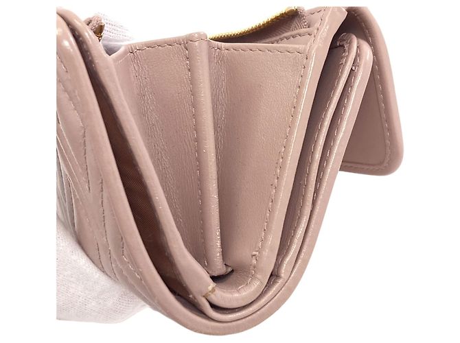 Miu Miu Logo Bi-fold Ledergeldbörse Pink - Ansicht 11