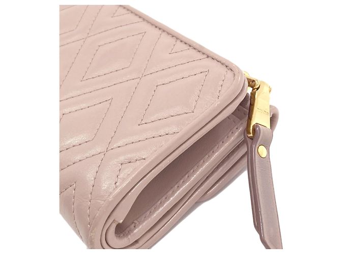 Miu Miu Logo Bi-fold Ledergeldbörse Pink - Ansicht 12