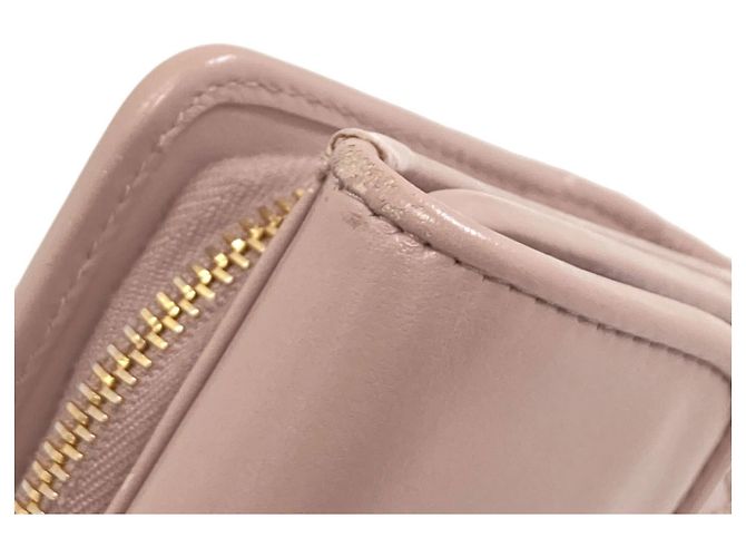 Miu Miu Logo Bi-fold Ledergeldbörse Pink - Ansicht 15