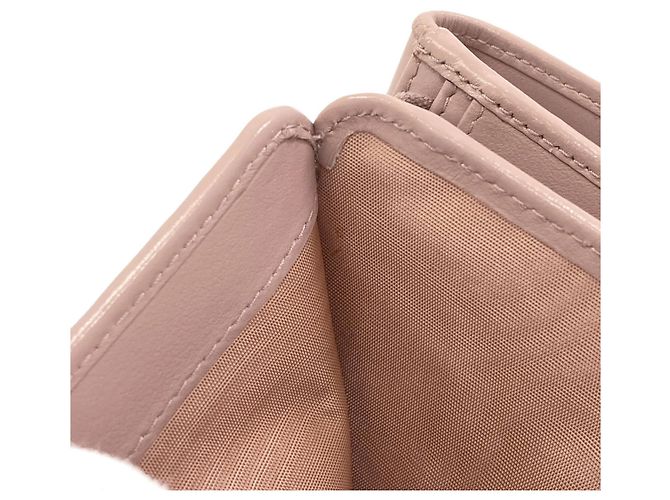 Miu Miu Logo Bi-fold Ledergeldbörse Pink - Ansicht 8