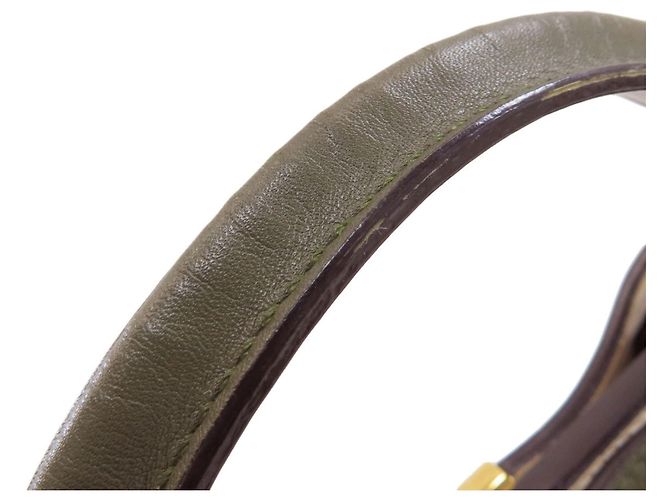 Borsa Fendi Peekaboo in vitello kaki Cachi - vista 16