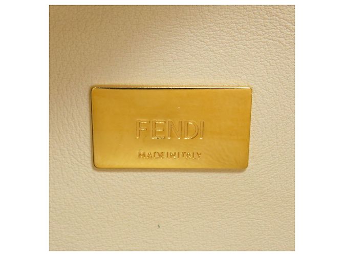 Borsa Fendi Peekaboo in vitello kaki Cachi - vista 7