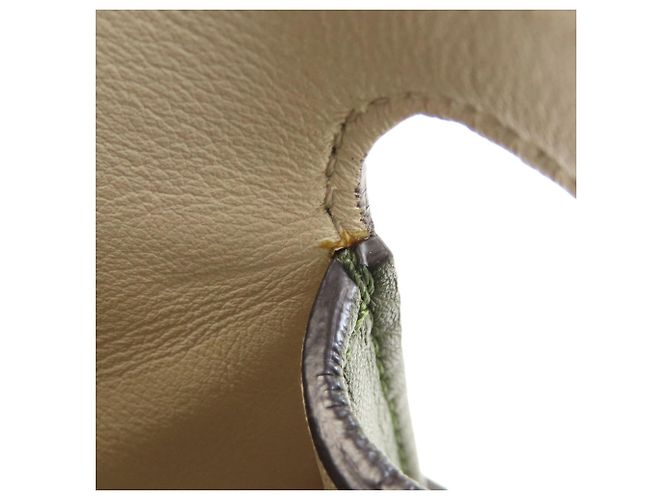 Borsa Fendi Peekaboo in vitello kaki Cachi - vista 9
