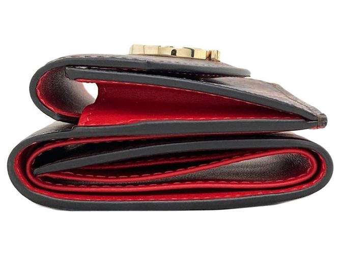 Portefeuille en cuir tri-fold à imprimé léopard Christian Louboutin Marron - vue 3