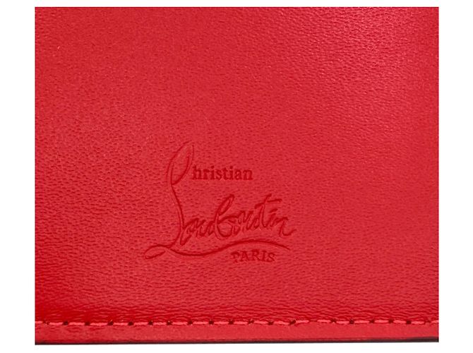 Portefeuille en cuir tri-fold à imprimé léopard Christian Louboutin Marron - vue 7