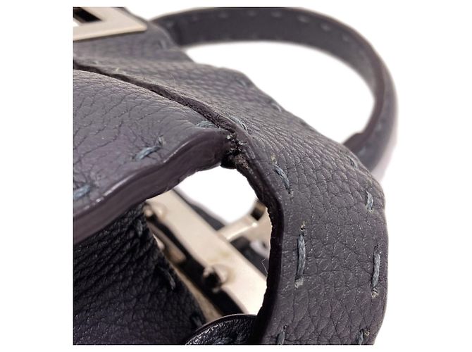 Borsa 2-Way Fendi Selleria Peekaboo I.U Marrone - vista 13